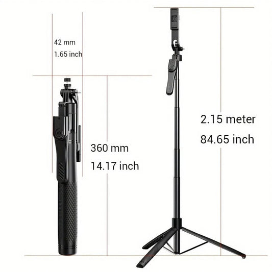 360° Rotating Pan-Tilt Selfie Stick Tripod